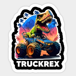 T-Rex Truck, Monster Truck - 4 Sticker